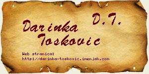Darinka Tošković vizit kartica